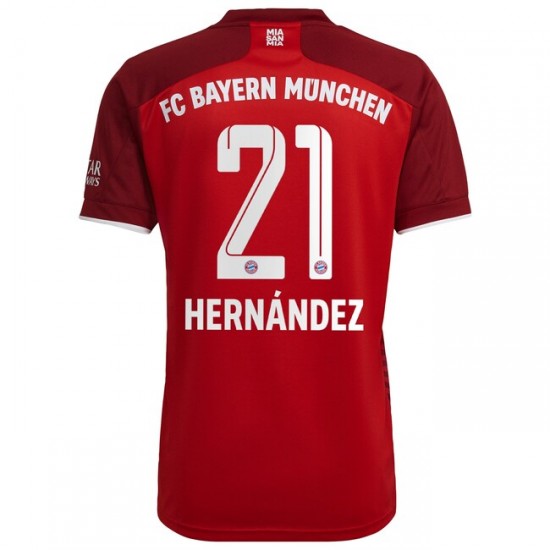 Camisola Bayern de Munique Lucas Hernandez 21 Equipamento Primeiro 2021-2022 Manga Curta